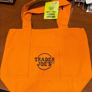 Trader Joe's Mini Tote Bag Orange